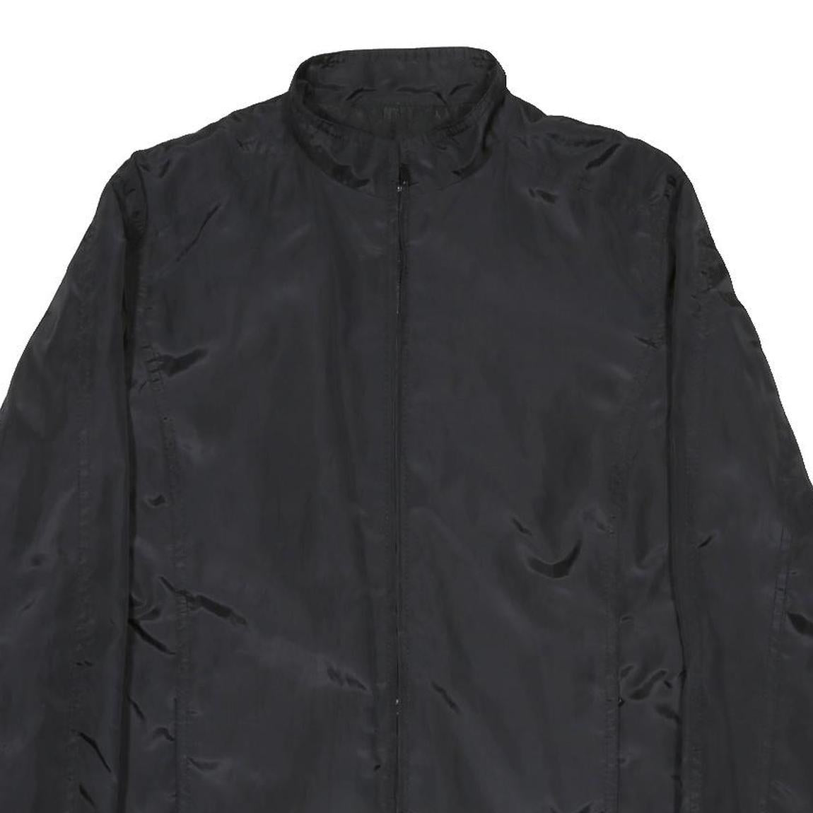 HUGO BOSS Womens Black Bomber Jacket M Polyester Blend Plain Zip Closure