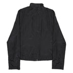 HUGO BOSS Womens Black Bomber Jacket M Polyester Blend Plain Zip Closure