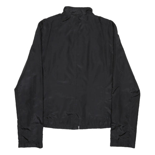 HUGO BOSS Womens Black Bomber Jacket M Polyester Blend Plain Zip Closure