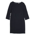 LK BENNETT Womens Shift Dress Black Wool Knee Length UK 10