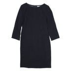 LK BENNETT Womens Shift Dress Black Wool Knee Length UK 10