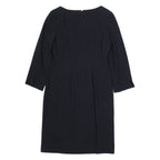 LK BENNETT Womens Shift Dress Black Wool Knee Length UK 10