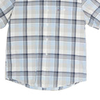 TOMMY HILFIGER Mens Blue & Grey Check Shirt M Classic Fit Casual Button-Down