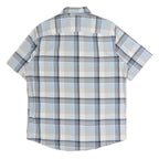TOMMY HILFIGER Mens Blue & Grey Check Shirt M Classic Fit Casual Button-Down