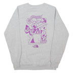 THE NORTH FACE Womens Grey Sweatshirt XS Purple Camp Graphic Crew Neck Casual