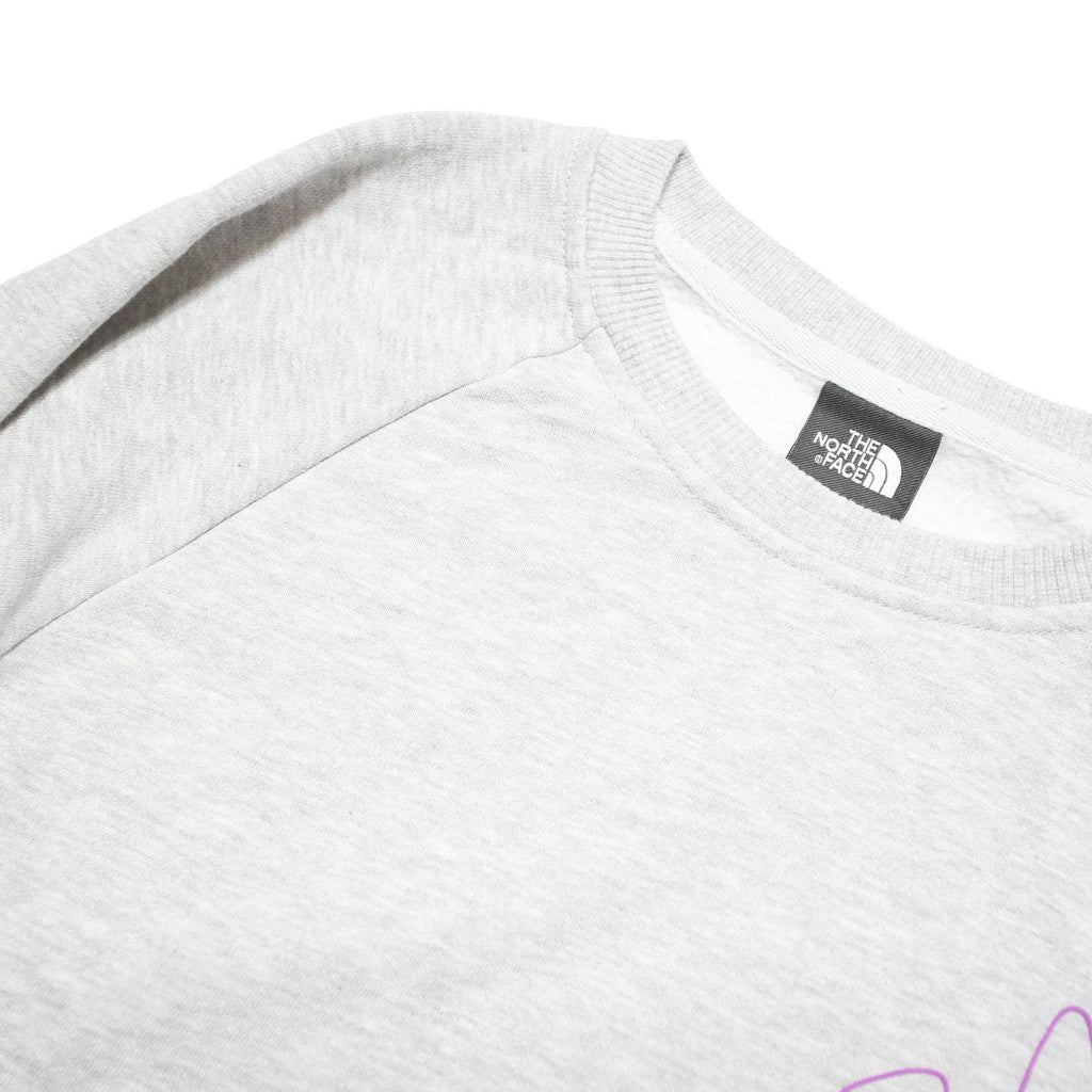 THE NORTH FACE Womens Grey Sweatshirt XS Purple Camp Graphic Crew Neck Casual