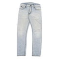 Light Blue Mens Slim Skinny Denim Jeans Cotton Blend W30 L31 Faded Washed Zip