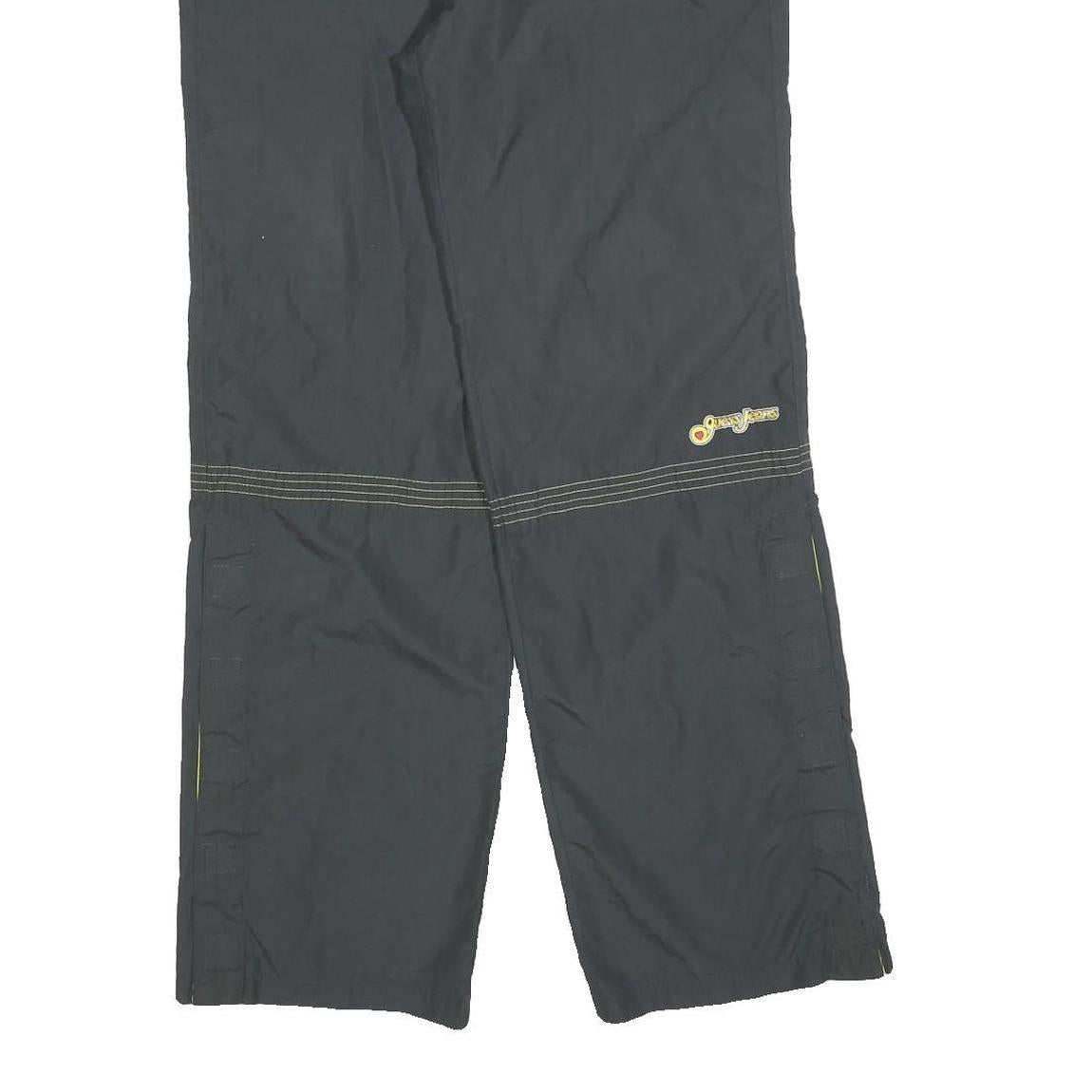 GUESS Womens Polyester Blend Black Regular Wide-Leg Trousers W28 L30 Outdoor