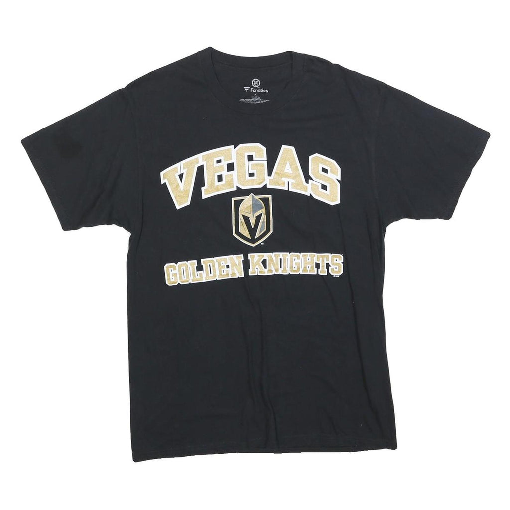FANATICS Mens Black Vegas Golden Knights Graphic T-Shirt M Short Sleeve Crew