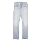 CARHARTT Mens Slim Light Blue Denim Jeans W30 L34 Zip Closure Cotton Blend