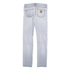 CARHARTT Mens Slim Light Blue Denim Jeans W30 L34 Zip Closure Cotton Blend