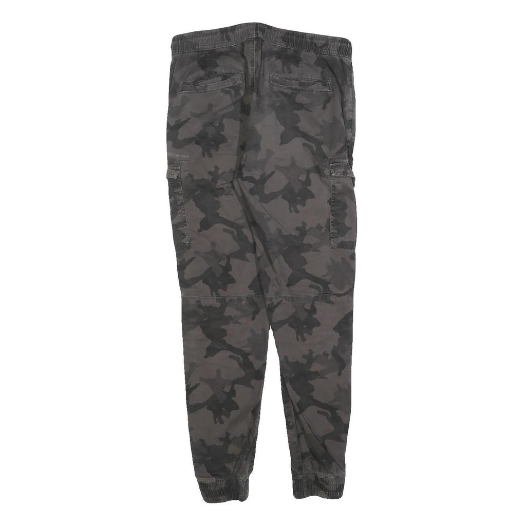 FSBN Mens Cotton Blend Camouflage Slim Cargo Drawstring Trousers W30 L27