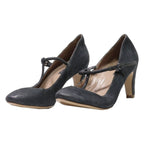 ECCO Mary Jane Heels Blue Synthetic Womens UK 7
