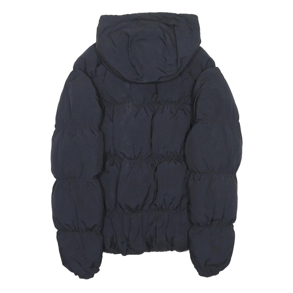 JORDAN Mens Black & Red Puffer Jacket M Polyester Zip Hooded Comfort Sportswear