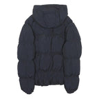 JORDAN Mens Black & Red Puffer Jacket M Polyester Zip Hooded Comfort Sportswear