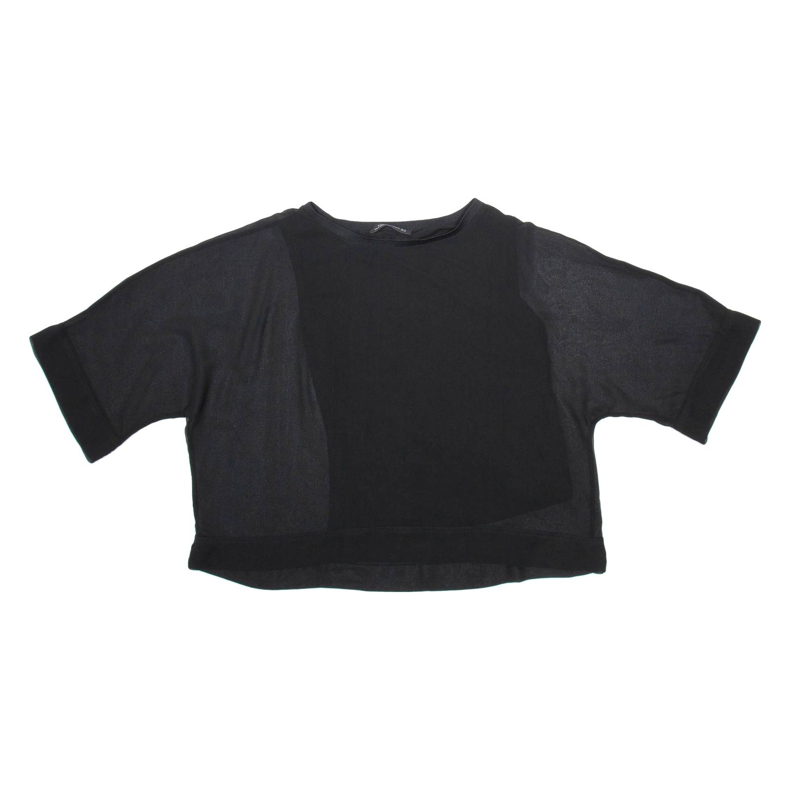 ZARA Womens Blouse Black Long Sleeve Viscose M
