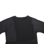 ZARA Womens Blouse Black Long Sleeve Viscose M