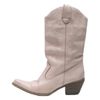 EVERY Womens Cowboy Boots Leather Pink UK 6 Western Style Chunky Heel