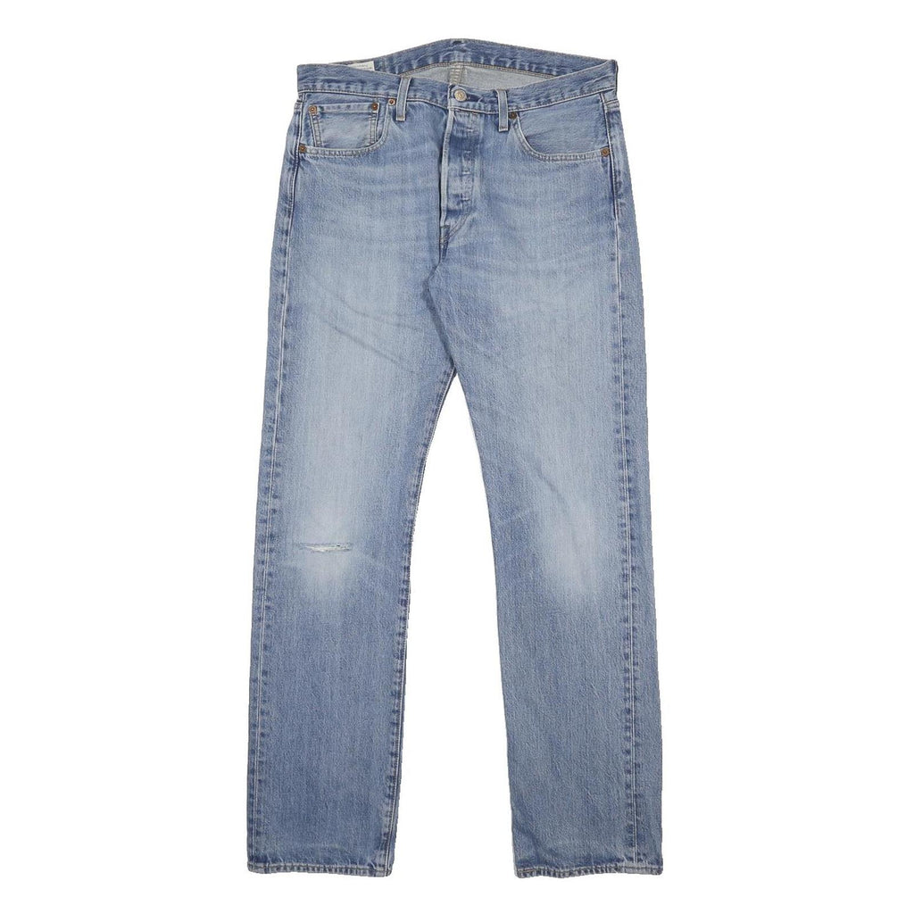 LEVI'S 501 BIG E Mens Jeans Blue Regular Straight Denim Light W32 L32 Classic