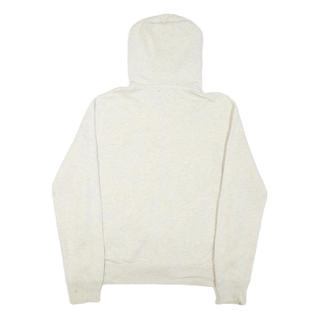 POLO RALPH LAUREN Womens Cream Hoodie M Cotton Blend Zip Hooded Sweatshirt