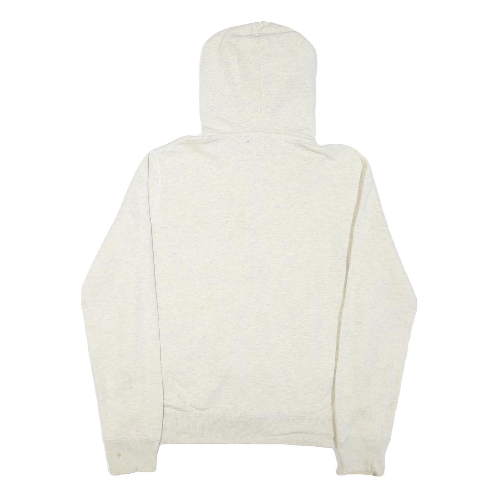 POLO RALPH LAUREN Womens Cream Hoodie M Cotton Blend Zip Hooded Sweatshirt