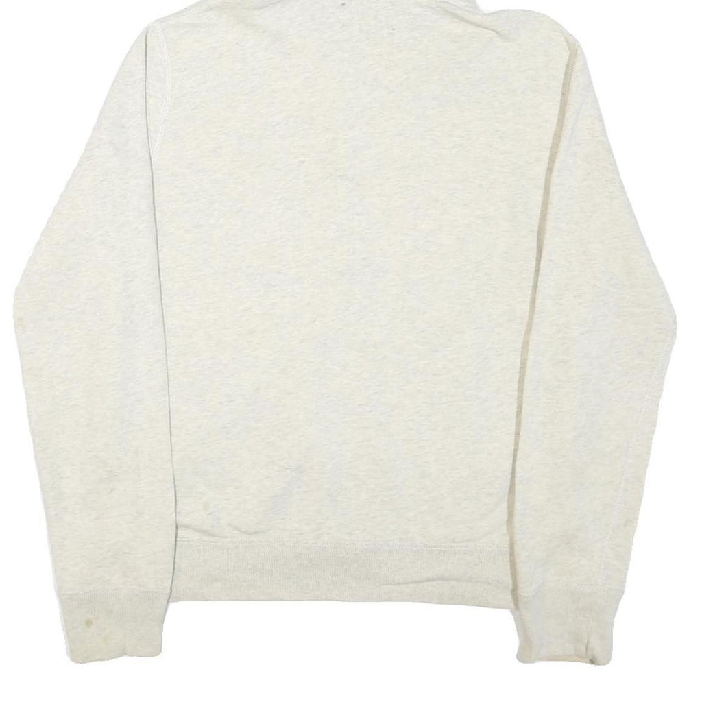 POLO RALPH LAUREN Womens Cream Hoodie M Cotton Blend Zip Hooded Sweatshirt