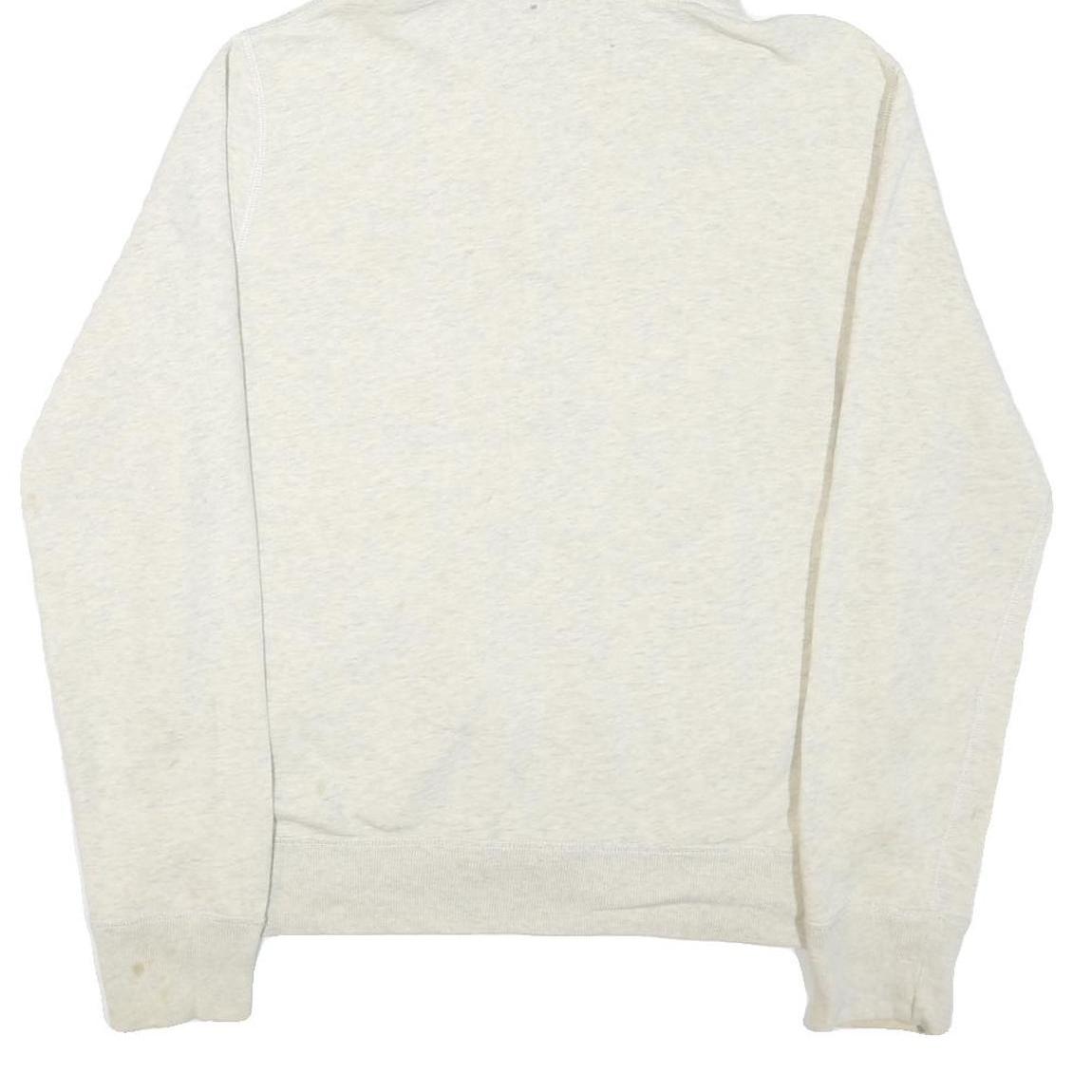 POLO RALPH LAUREN Womens Cream Hoodie M Cotton Blend Zip Hooded Sweatshirt