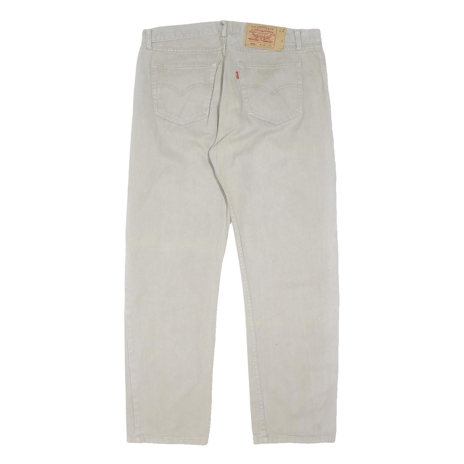 LEVI'S 501 Mens Regular Fit Straight Denim Light W36 L30 Classic Button Cotton