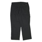 DICKIES Mens Cotton Blend Regular Black Cargo Trousers W36 L29 Workwear Zip