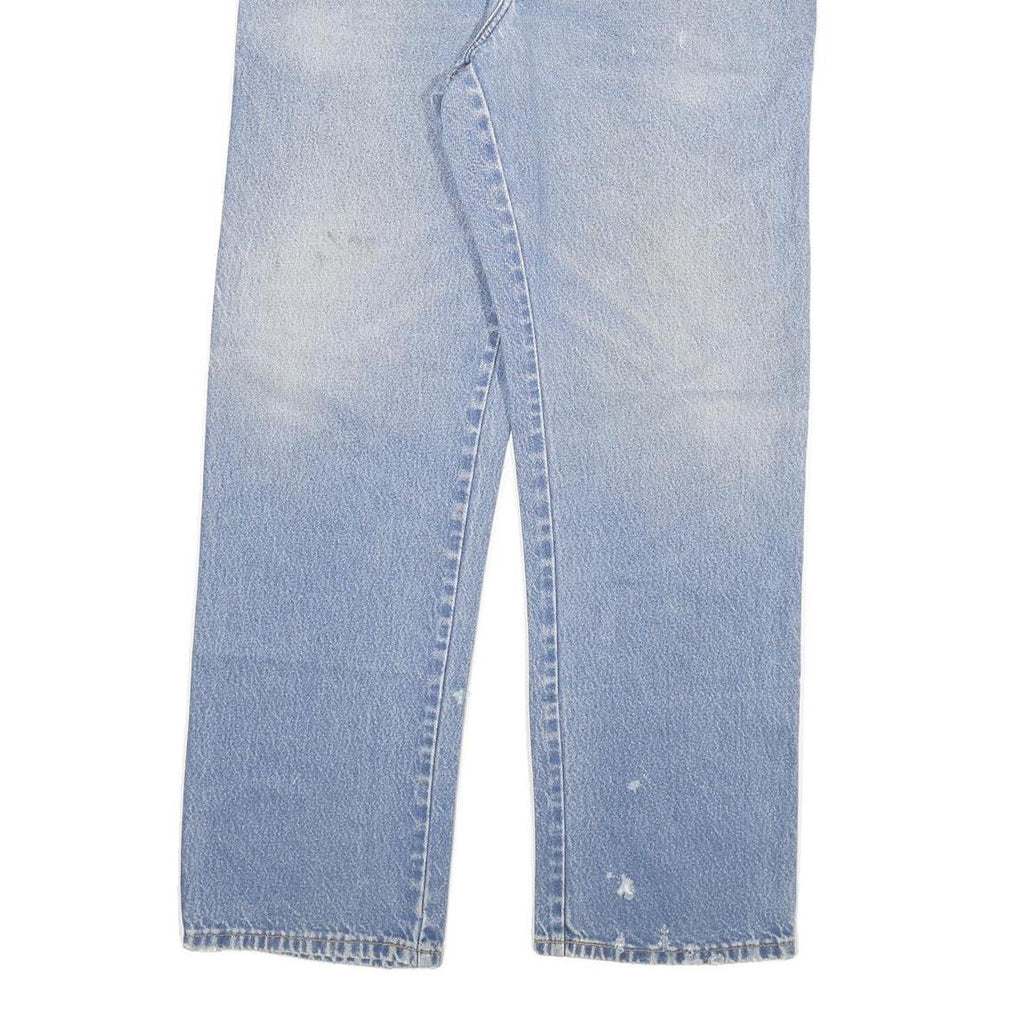 DICKIES Mens Jeans Blue Regular Straight Denim Light W38 L33 Workwear Zip