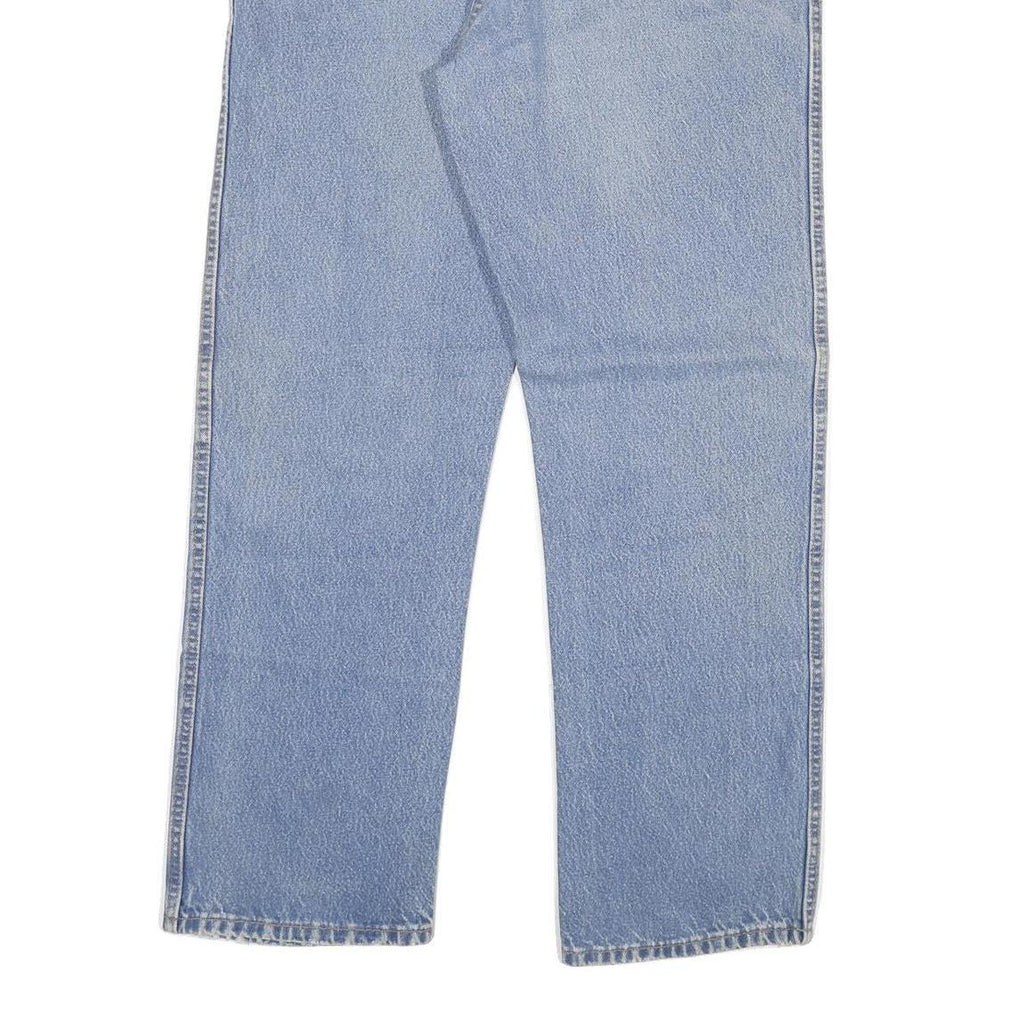 DICKIES Mens Jeans Blue Regular Straight Denim Light W38 L33 Workwear Zip