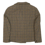 ERLE FZ Womens Brown & Black Double Breasted Jacket S Wool Houndstooth Button