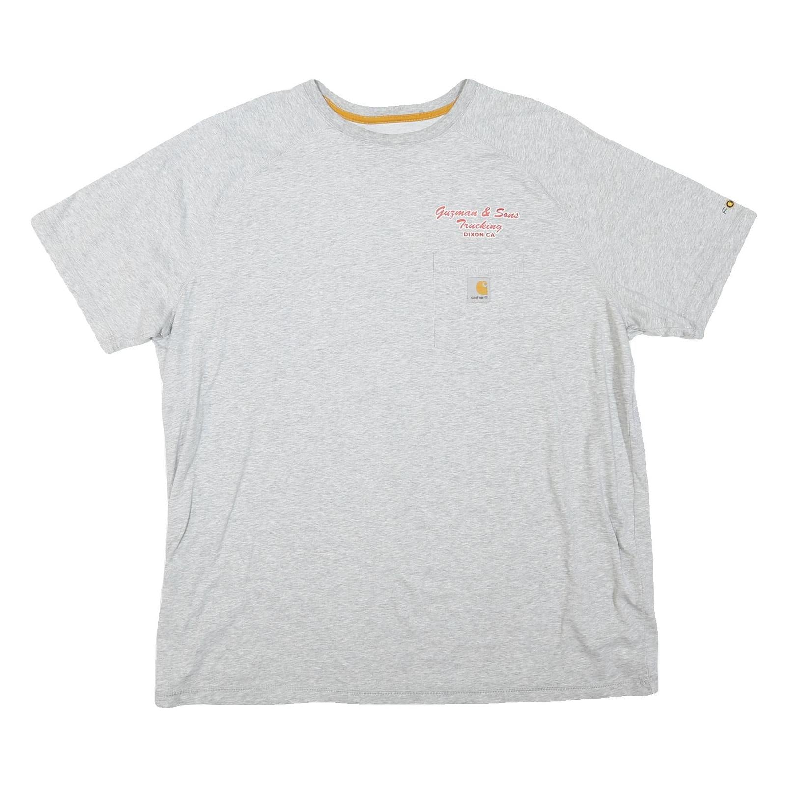 CARHARTT Mens Grey Graphic T-Shirt 2XL Short Sleeve Crew Neck Guzman Sons