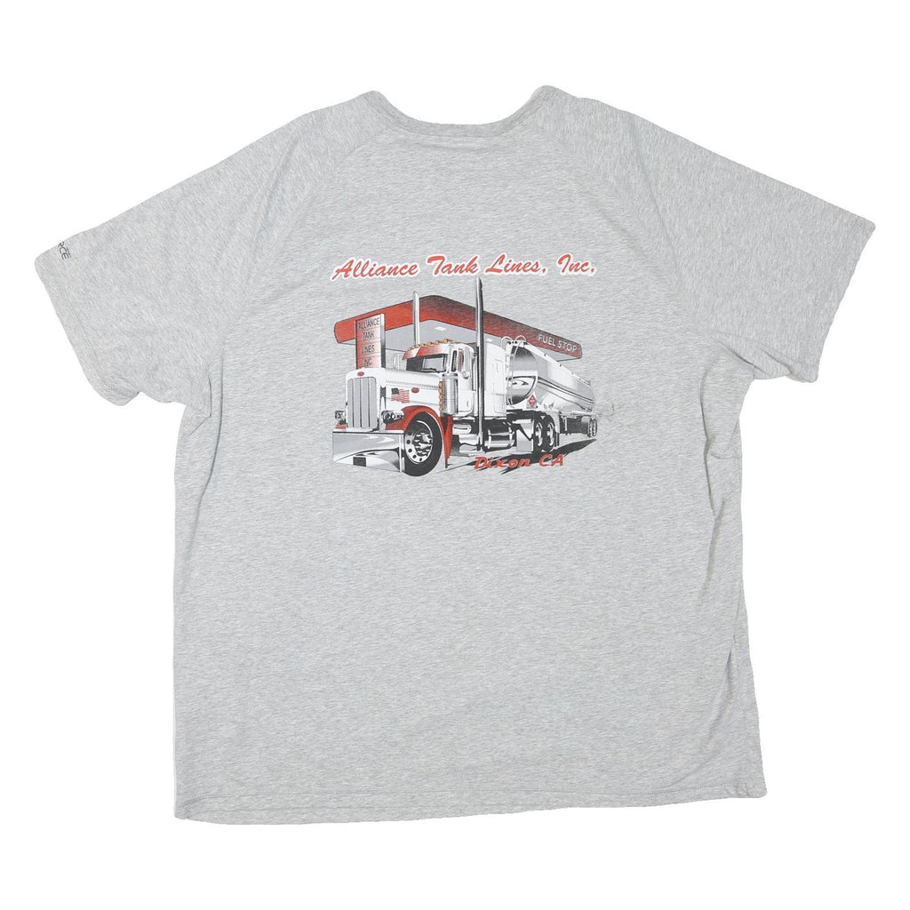 CARHARTT Mens Grey Graphic T-Shirt 2XL Short Sleeve Crew Neck Guzman Sons