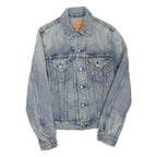 LEVI'S Mens Blue Denim Jacket S Cotton Blend Button Classic Fit Casual