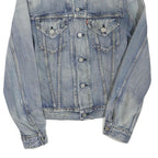 LEVI'S Mens Blue Denim Jacket S Cotton Blend Button Classic Fit Casual