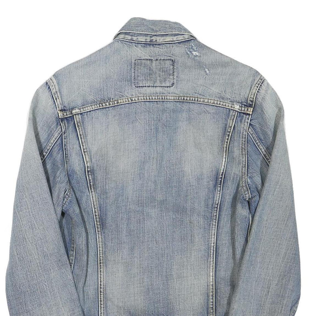 LEVI'S Mens Blue Denim Jacket S Cotton Blend Button Classic Fit Casual