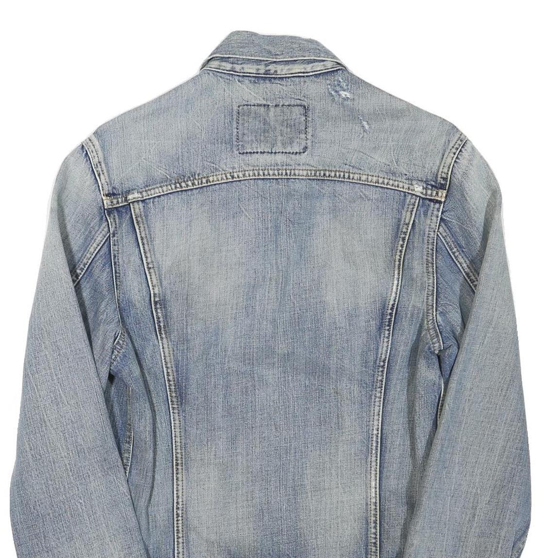 LEVI'S Mens Blue Denim Jacket S Cotton Blend Button Classic Fit Casual