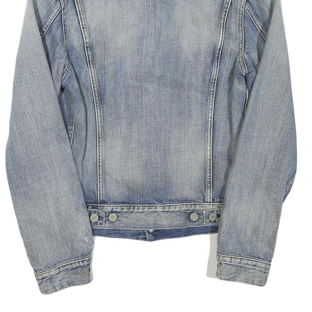 LEVI'S Mens Blue Denim Jacket S Cotton Blend Button Classic Fit Casual