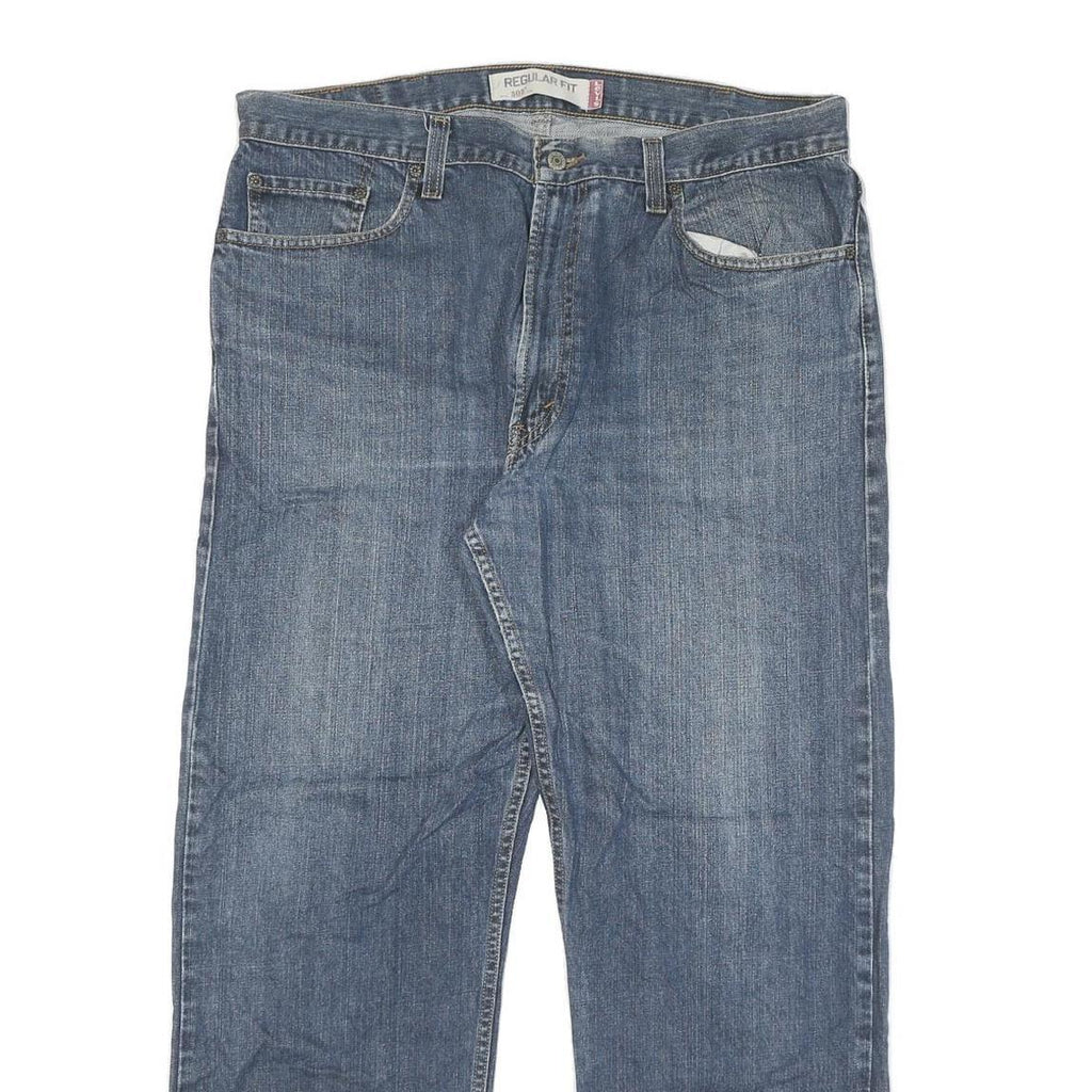 LEVI'S 505 Mens Jeans Blue Regular Straight Denim Medium W36 L29 Classic Zip
