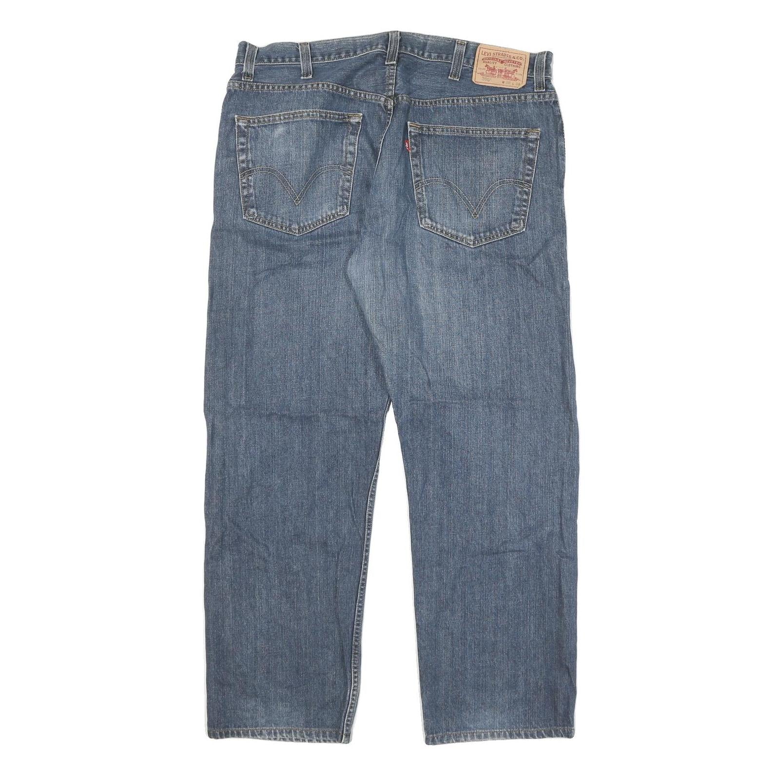 LEVI'S 505 Mens Jeans Blue Regular Straight Denim Medium W36 L29 Classic Zip