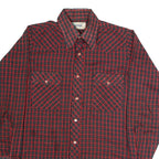 WRANGLER Mens Shirt Red 90s Check Long Sleeve S