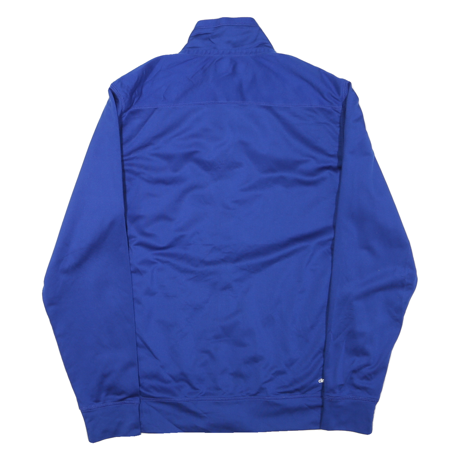 ADIDAS Mens Blue Basketball Jacket M Polyester Blend Zip Plain Sportswear