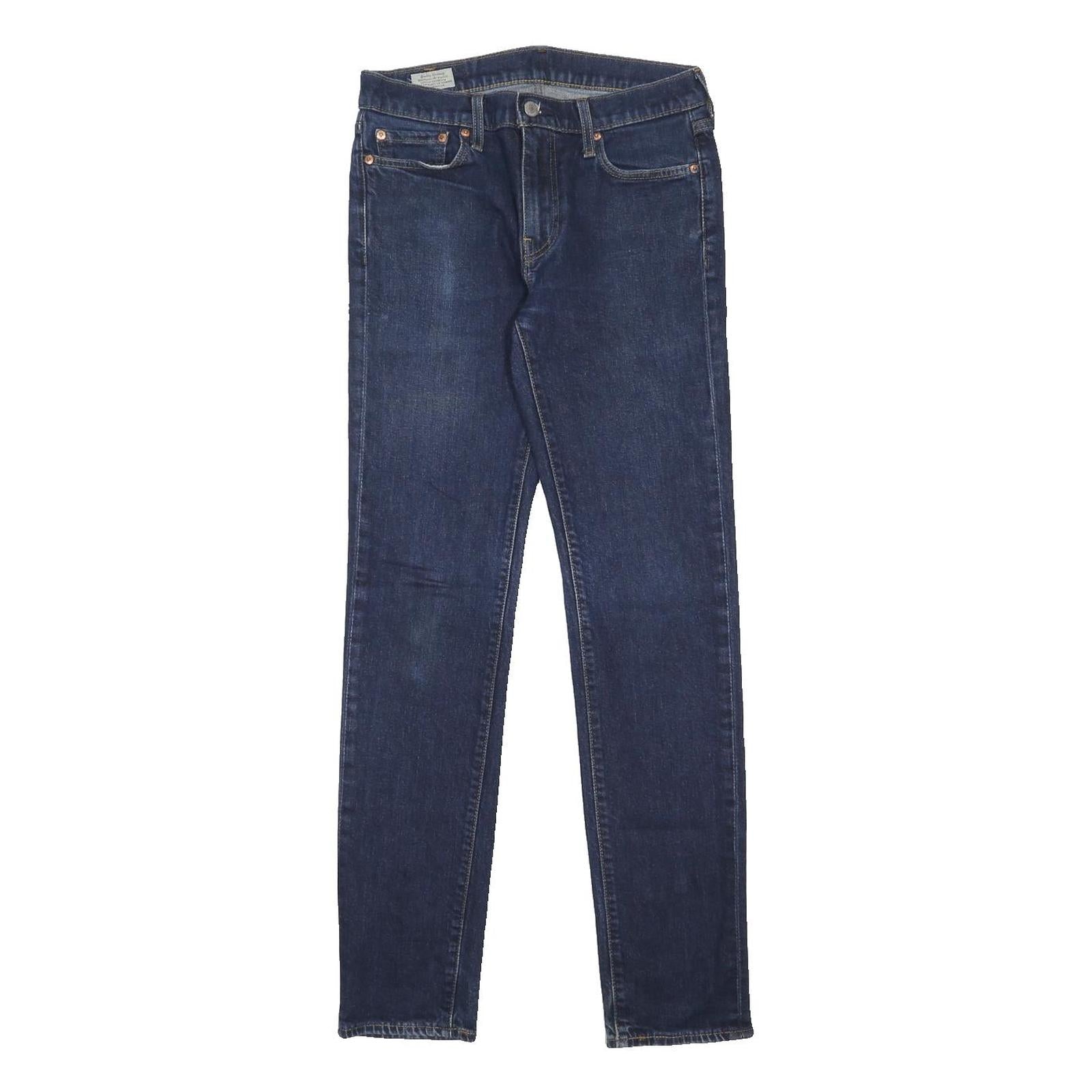 LEVI'S 511 BIG E Mens Slim Jeans Blue Denim W30 L34 Classic Cotton Blend Zip