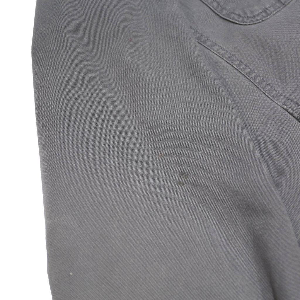 CARHARTT Fleece Lined Mens Grey Workwear Shirt L Durable Polyester Button Up