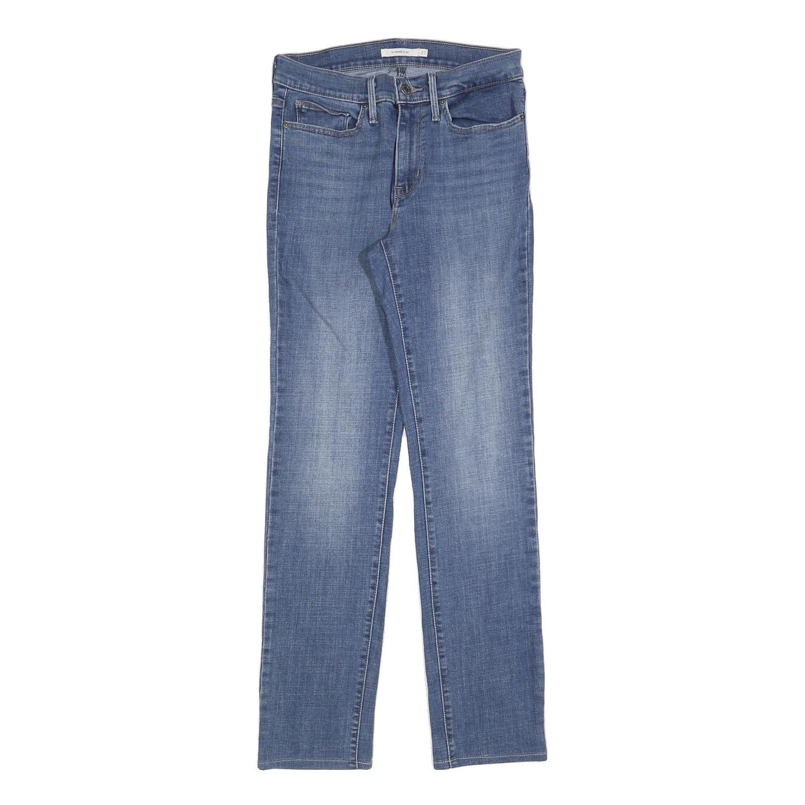LEVI'S Womens Slim Blue Jeans Denim Medium W27 L29 Stylish Zip Closure