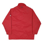 NAUTICA Mens Red Polyester Blend Zip Jacket L Casual Outerwear Plain Design