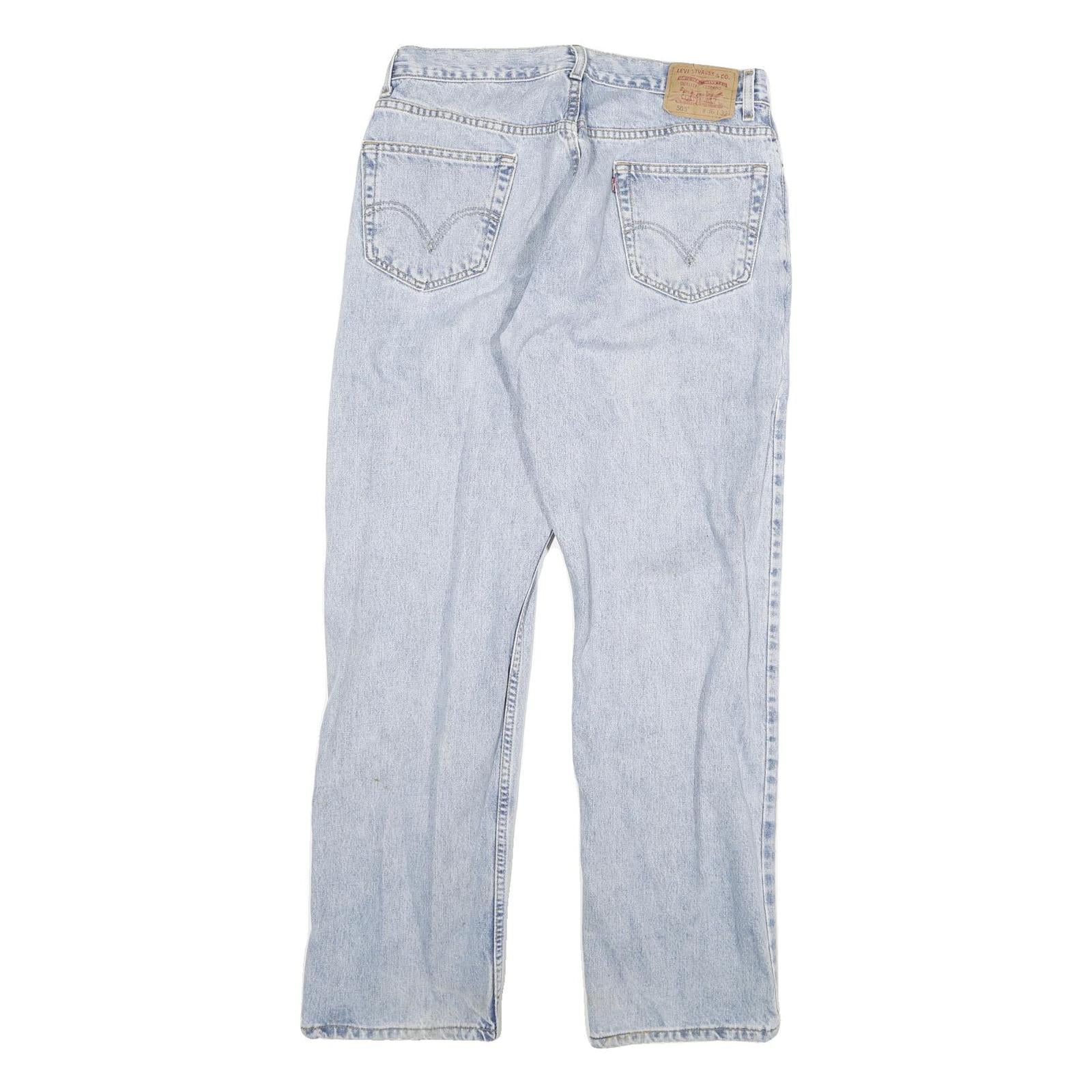 LEVI'S 505 Mens Jeans Blue Regular Straight Denim Medium W33 L32 Classic Fit