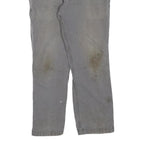 CARHARTT Mens Cotton Blend Grey Regular Straight Trousers W36 L30 Workwear Zip