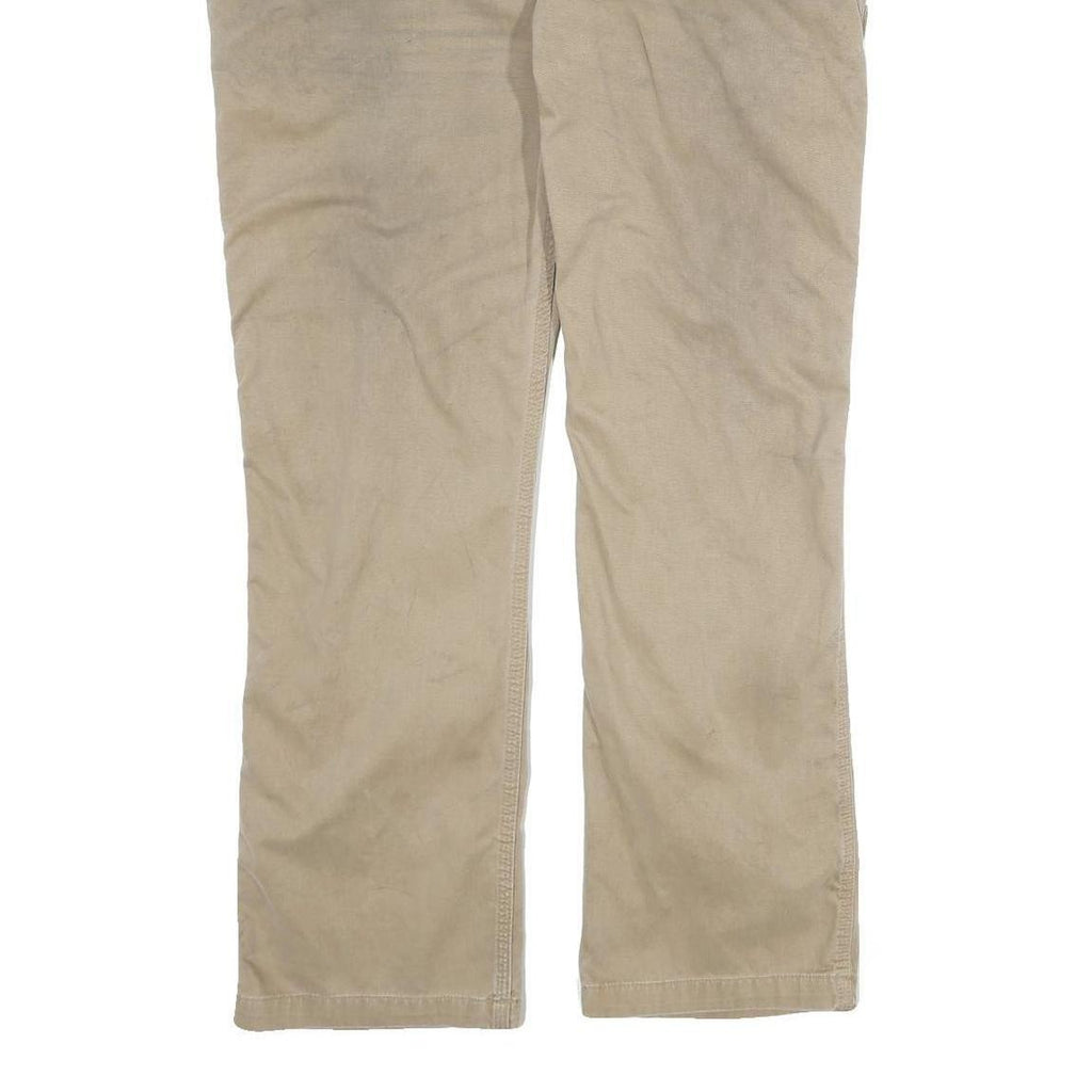 CARHARTT Mens Cotton Beige Workwear Regular Straight Trousers W40 L32 Durable